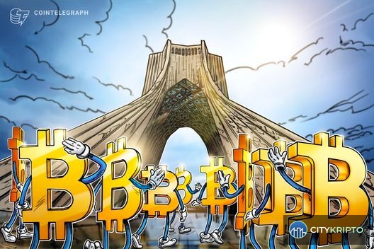 Иллюстрация: Bitcoin и нефтяной танкер, символизирующая возможные крипто-сборы Ирана