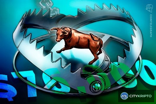 График Bitcoin с отметкой $76 000 и анализом бычьего капкана