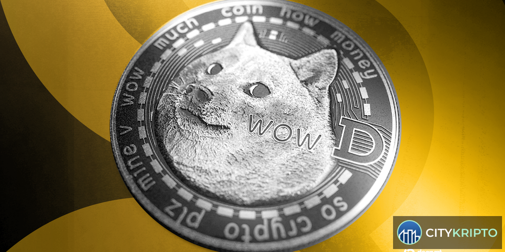 Иллюстрация токенизации золота Dogecoin Cash на фоне графиков криптовалют