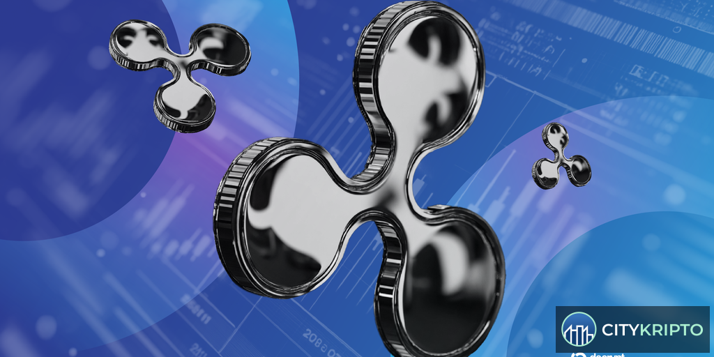 Иллюстрация интеграции XRP и Solana с символами блокчейна и DeFi