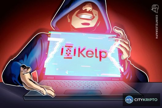 Иллюстрация взлома криптоплатформы Kelp с символикой блокчейна и убытками в $293 млн