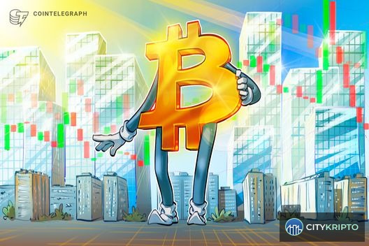 График Bitcoin с индикатором Bollinger Bands, показывающий сужение полос и уровень сопротивления $80 000