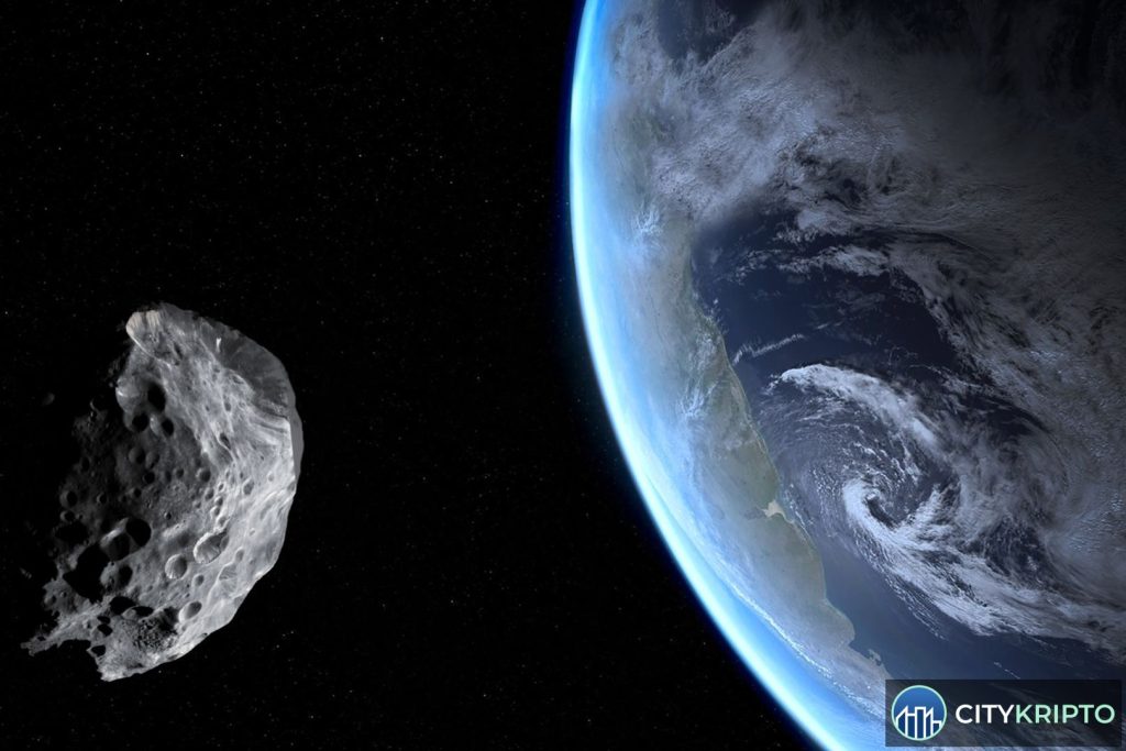 График роста стоимости мемкоина ASTEROID с символикой Shiba, показывающий резкий скачок с $575 до $1.17 миллиона
