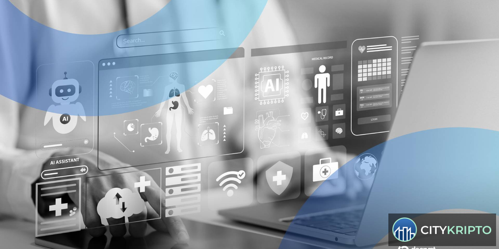 Интерфейс ChatGPT for Clinicians на экране планшета рядом с медицинскими инструментами