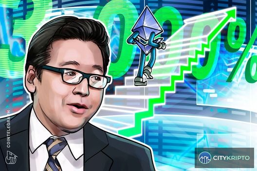 График цены Ethereum с прогнозом до 60 000 долларов к 2030 году