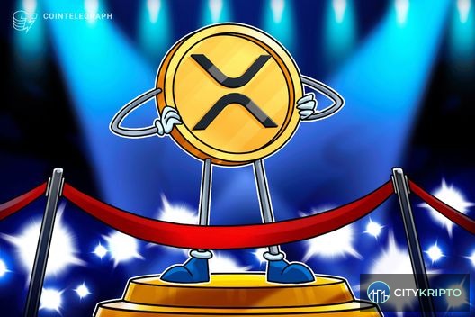 График цены XRP с уровнем сопротивления $1.40 и индикатором настроений