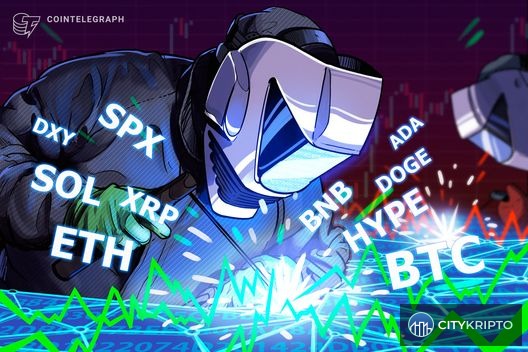 График цены Bitcoin с уровнем сопротивления $84,000 и альткоины ETH, XRP, SOL, DOGE, ADA