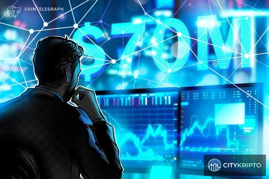 График биткоина с медвежьим сигналом от кита на $70 млн