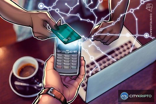 Карта Solayer Visa для платежей в USDC с логотипом Visa и Solana