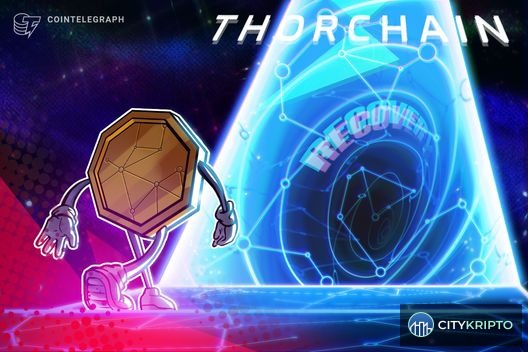 THORChain логотип и сообщение о взломе на $10 млн