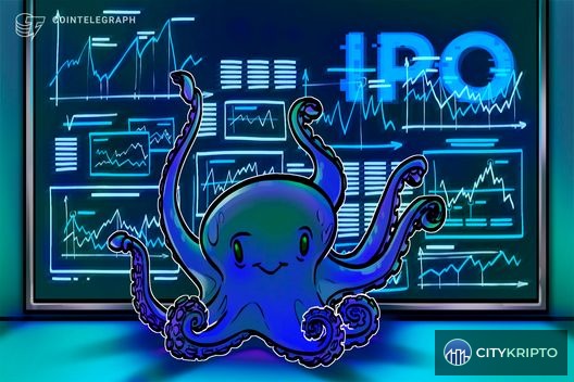 Логотип Kraken на фоне графиков Bitcoin и USDT