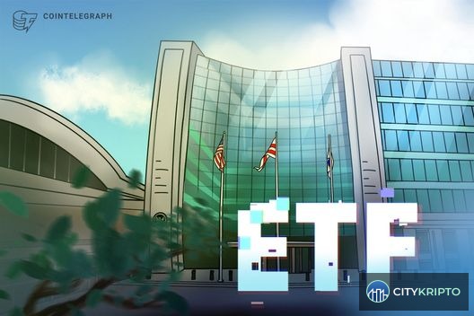 Логотипы Grayscale и VanEck на фоне графика цены BNB и символа ETF