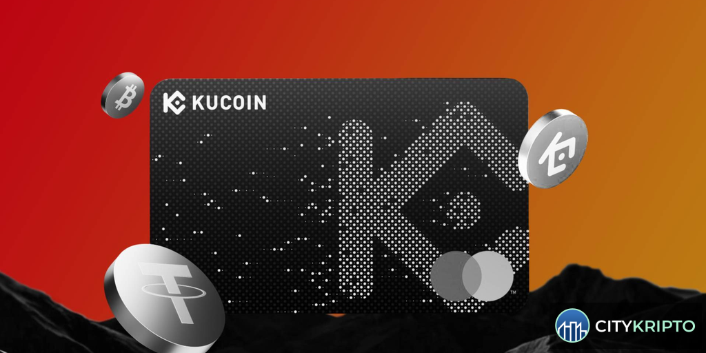 Карта KuCard от KuCoin Australia с логотипом Mastercard и USDC