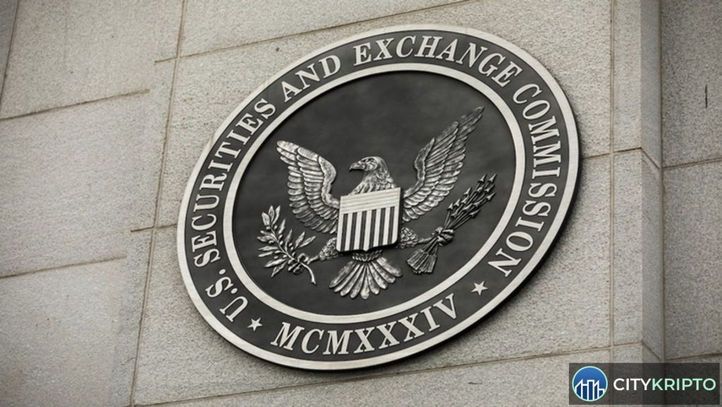 SEC здание в Вашингтоне, символ регулирования криптовалют и токенизированных акций
