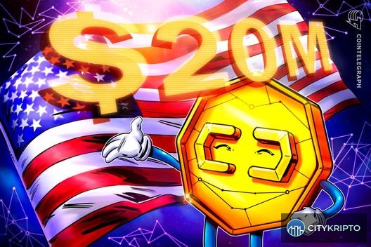 Fairshake PAC логотип на фоне долларов и биткоинов