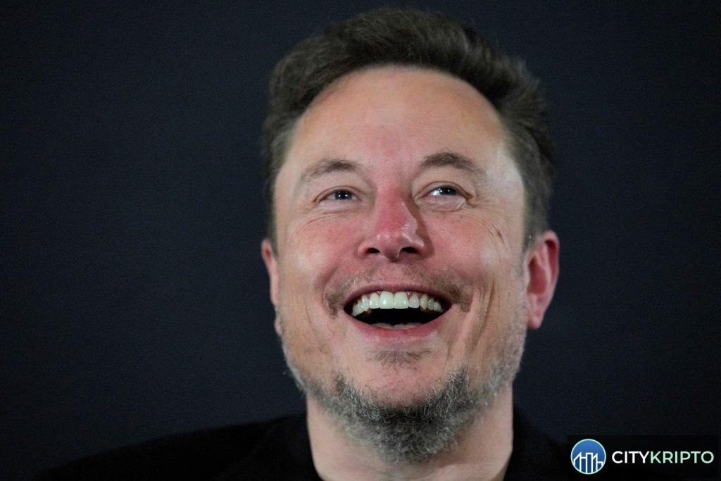 Логотип SpaceX на фоне графика роста Bitcoin