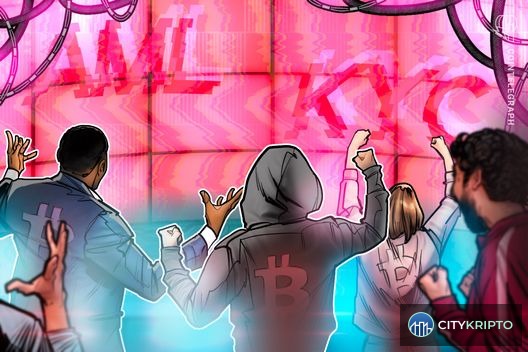 Карта Франции с иконками Bitcoin и предупреждением о безопасности криптовалют