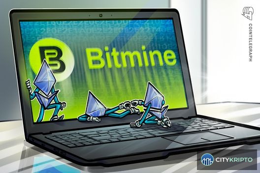 График цены Ethereum с отметкой покупки Bitmine и портрет Тома Ли