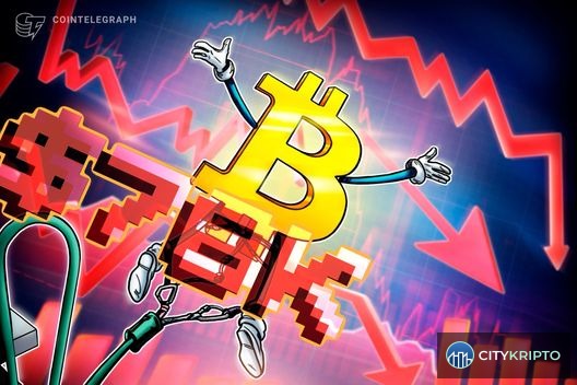 График цены Биткоина с отметками $78K и $74K, иллюстрирующий волатильность