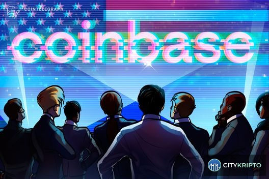 Логотип Coinbase и Deribit на фоне графиков крипто-деривативов