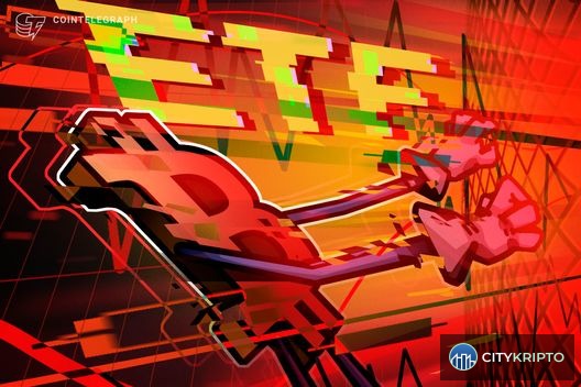 График оттока средств из спотовых Bitcoin и Ether ETF за февраль-март 2025