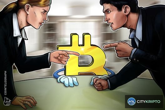 Логотип Polymarket на фоне графика Bitcoin