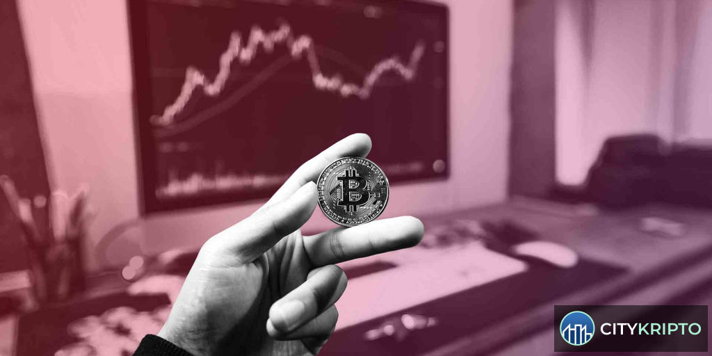 Криптообменник с интерфейсом, показывающим курсы Bitcoin и USDT