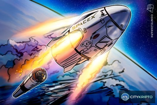 График цены токена SPCX с премией 30% на фоне новостей об IPO SpaceX