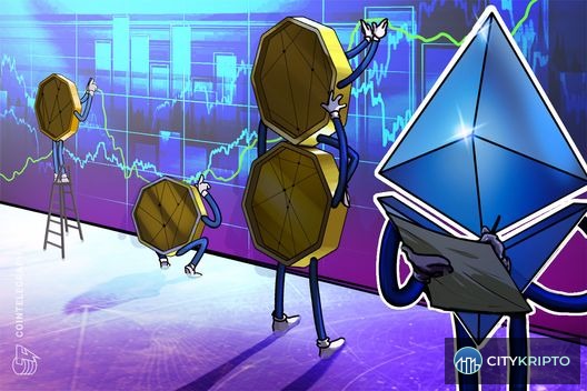 График цены Ethereum с медвежьим сигналом по фьючерсам и устойчивыми стейкерами