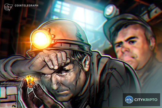 График сложности майнинга Bitcoin с падением на 10%