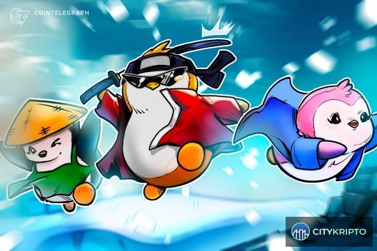 Логотип Pudgy Penguins на фоне закрытия игры Pudgy Party