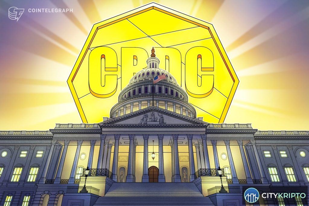 Здание Капитолия США на фоне графиков Bitcoin и USDT