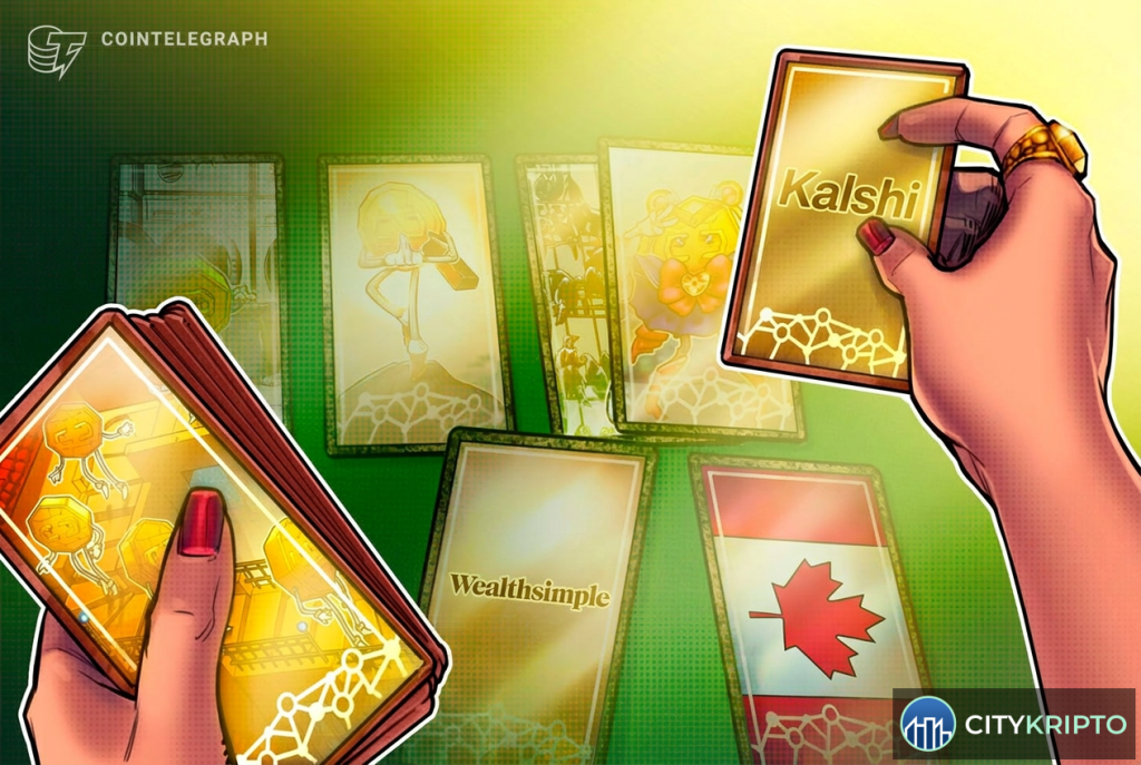 Логотип Wealthsimple и Kalshi на фоне графика рынка прогнозов