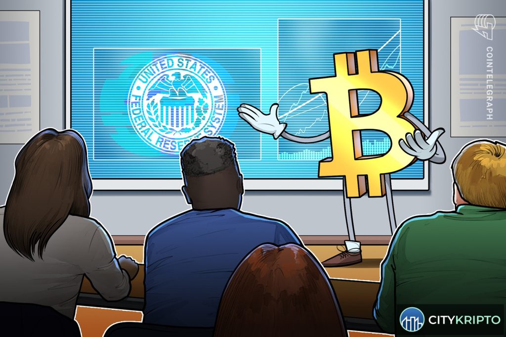 График биткоина с отметкой $63 000 и новости о ФРС