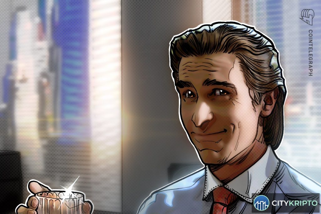 Логотип социальной торговой платформы Fomo на фоне графика роста криптовалют