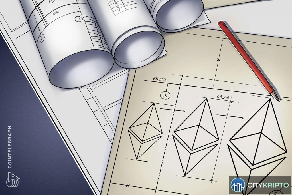 Логотип Ethlabs на фоне сети Ethereum с символами стейблкоинов и AI