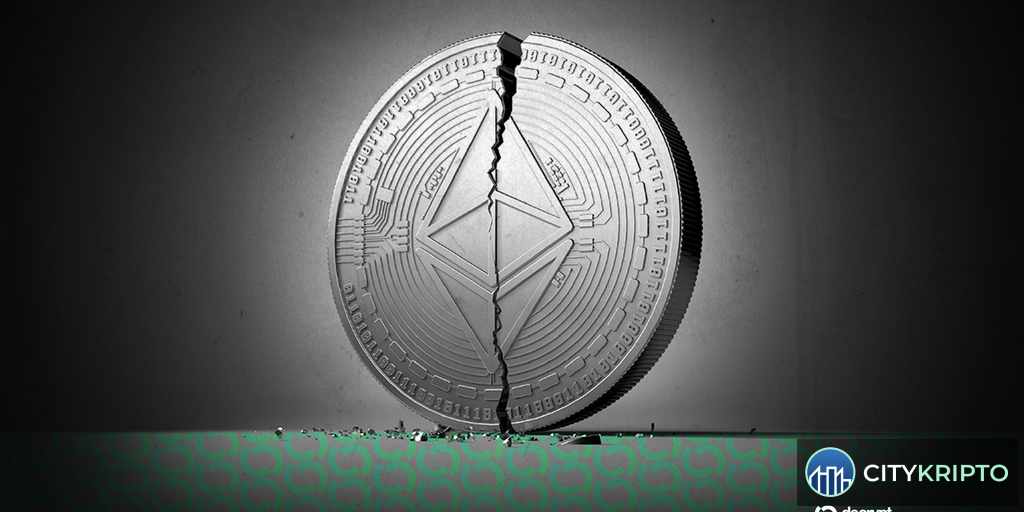 Логотип Ethereum Foundation на фоне графиков криптовалют
