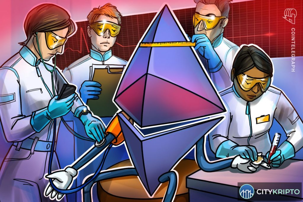 График падения цены Ethereum на фоне ликвидаций лонгов