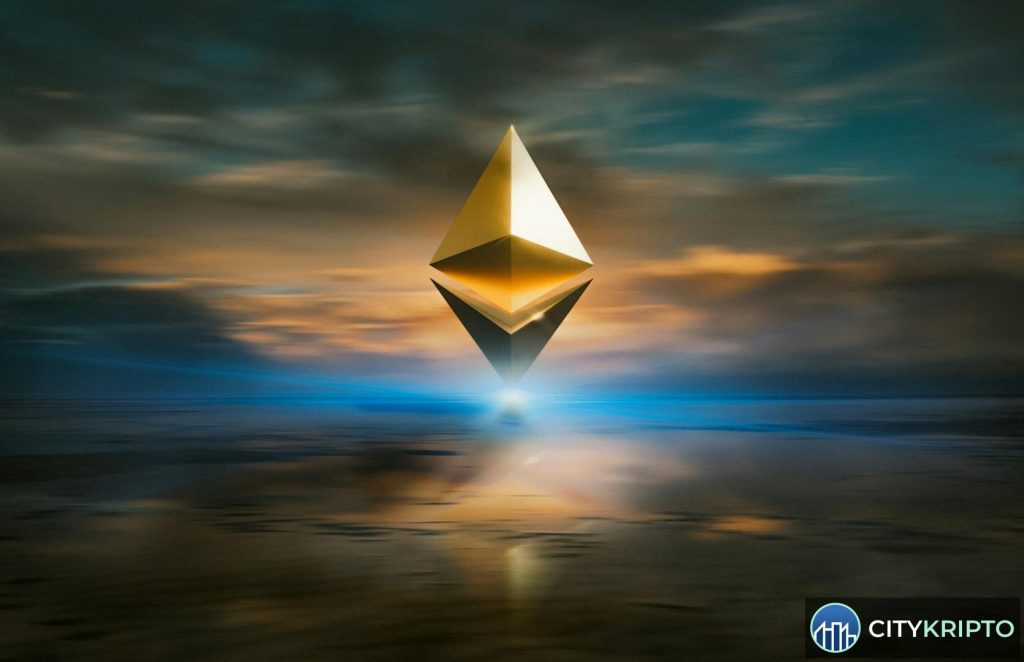 Логотип Ethereum Foundation на фоне графиков криптовалют