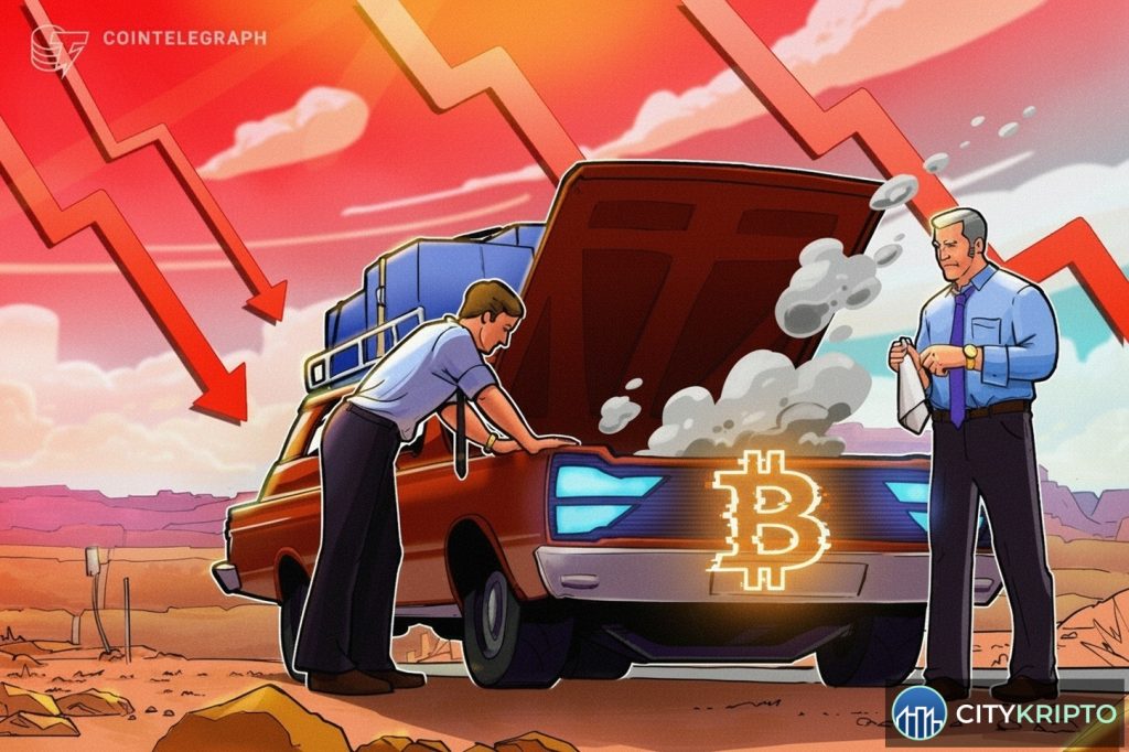 График курса Bitcoin, падение ниже $60 000, ожидание отскока на 15%