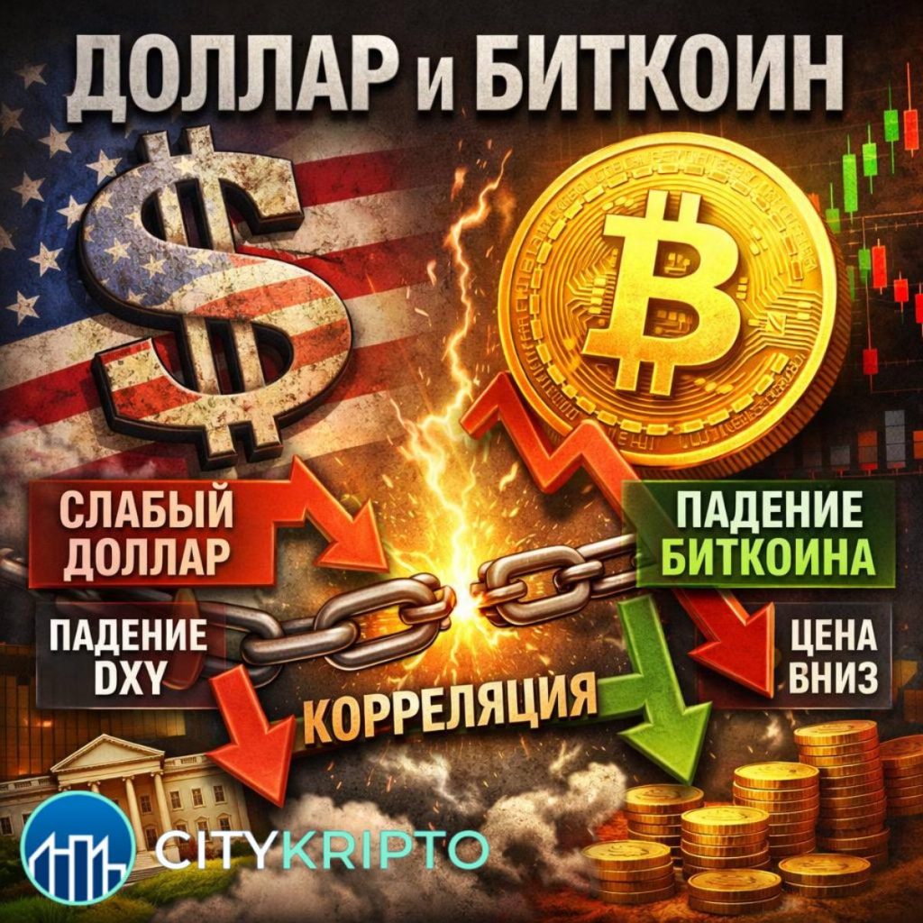 Почему слабый доллар больше не поддерживает биткоин: что изменилось в привычной логике рынка